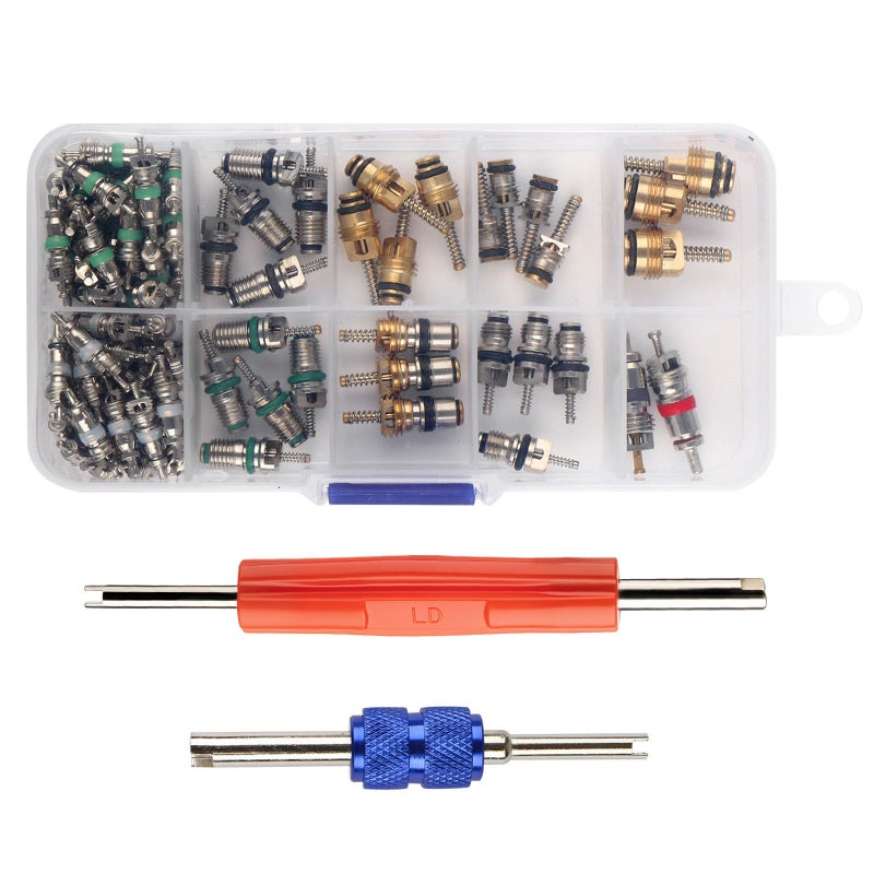 ROSY PIXEL Diking R134a R12 A/C HVAC Air Conditioner Schrader Valve Stem Core Remover Tool (102Pcs) - Image 2